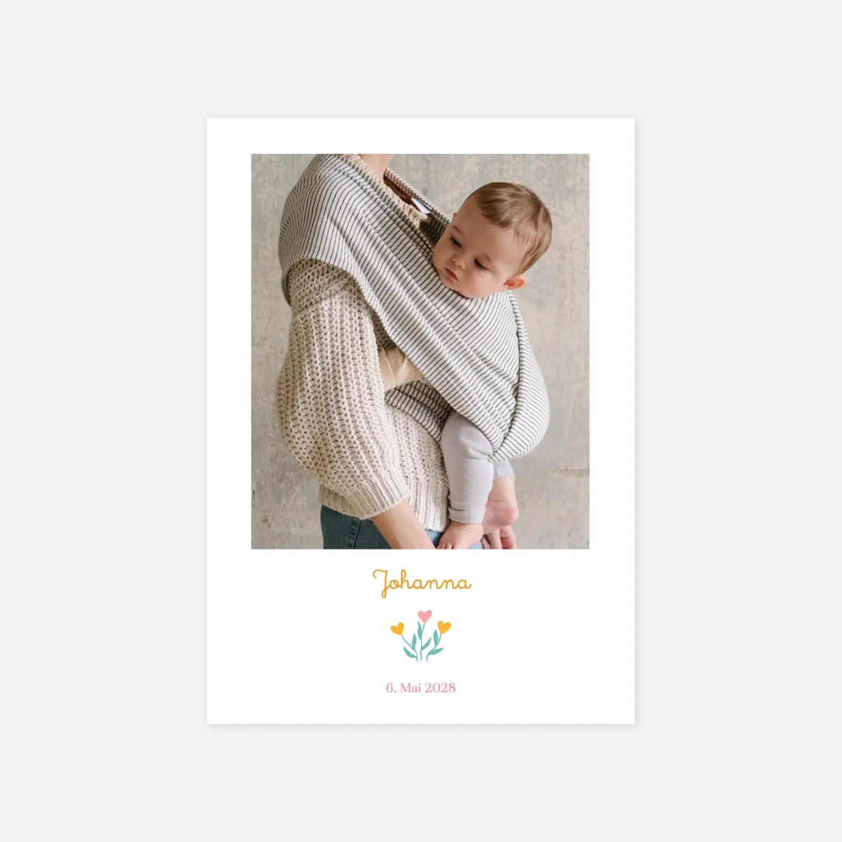 Geburtskarte Blumenzauber