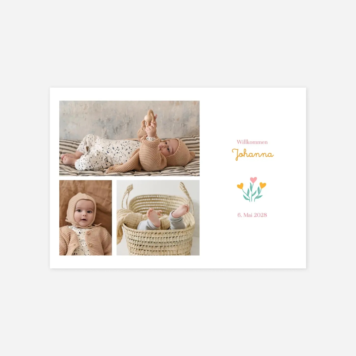 Geburtskarte Blumenzauber