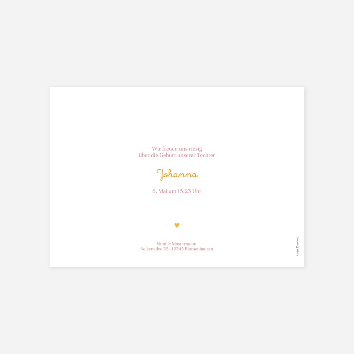 Geburtskarte Blumenzauber