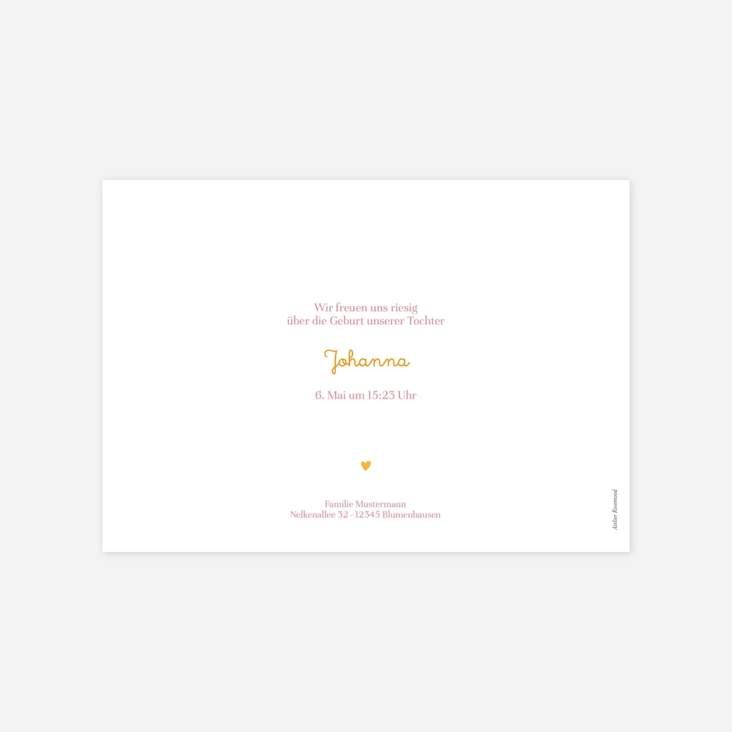 Geburtskarte Blumenzauber