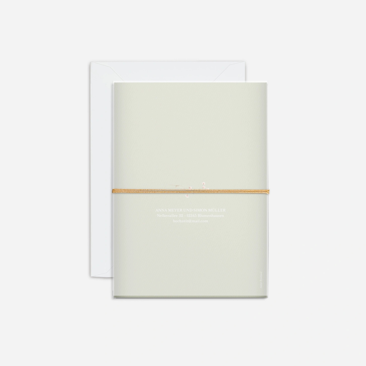 Hochzeitseinladung Blütenmonogramm