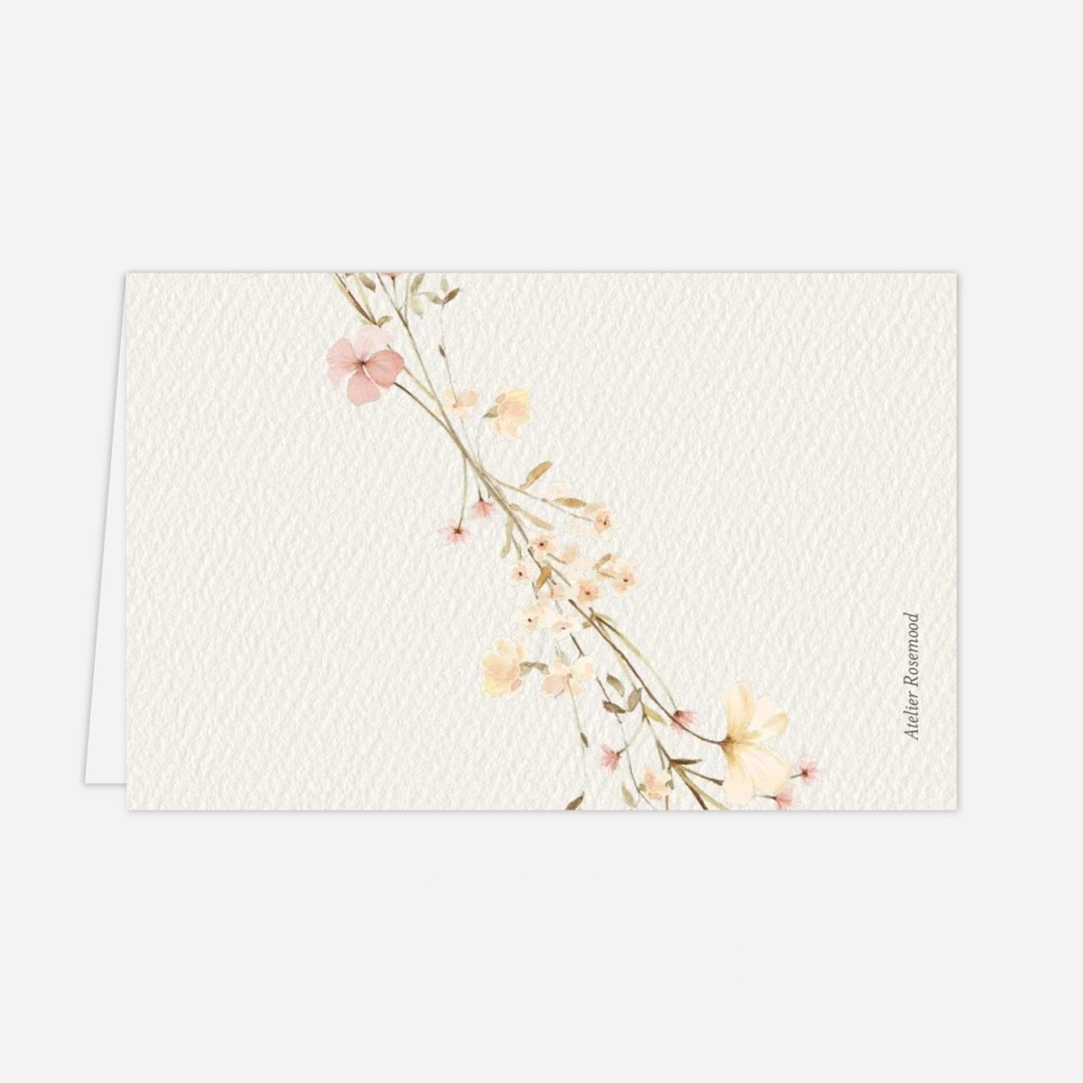 Platzkarte Hochzeit Blütenmonogramm