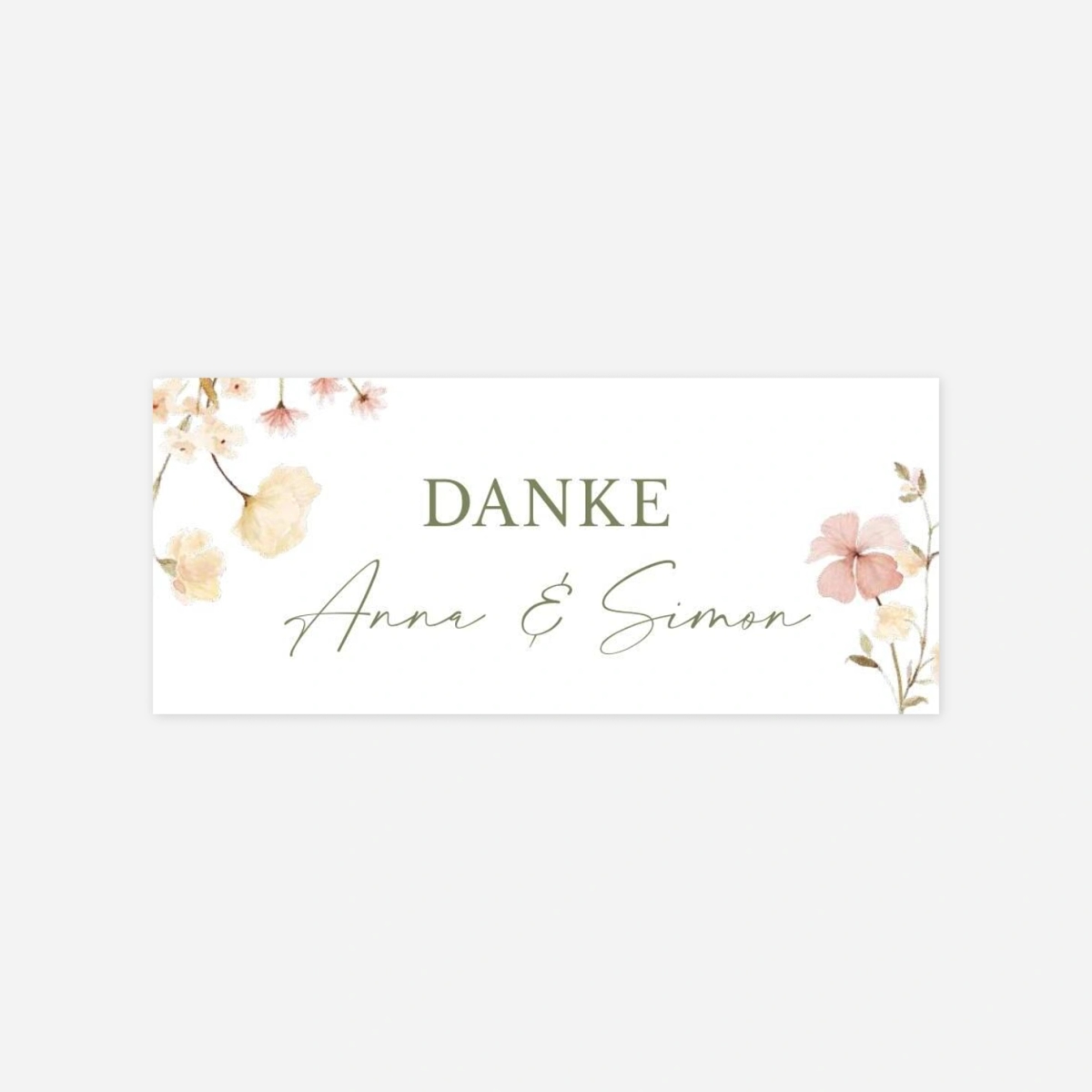 Geschenkaufkleber Hochzeit Blütenmonogramm