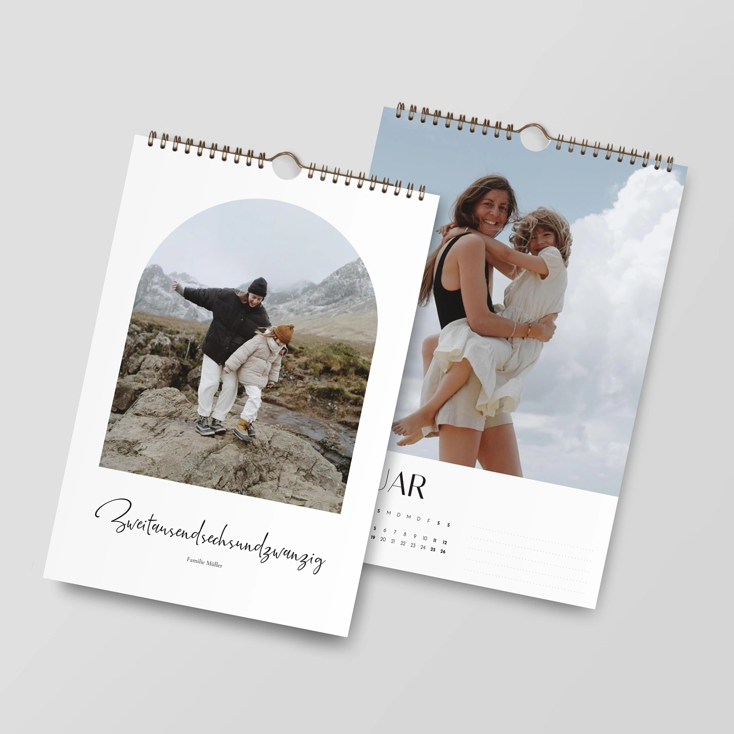 Wandkalender Bogenform