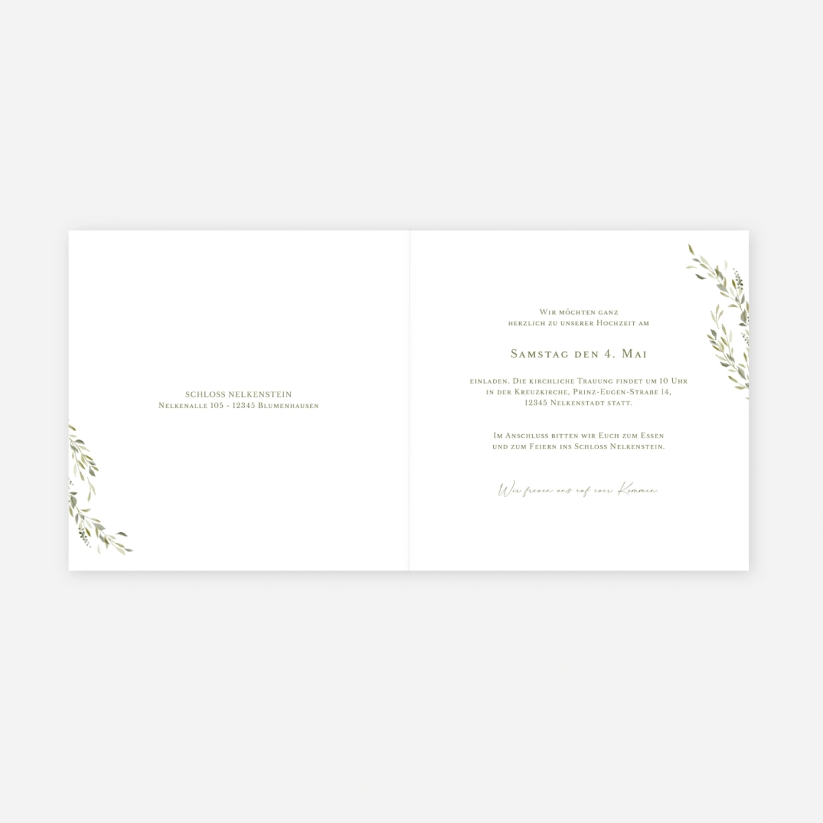 Hochzeitseinladung Botanischer Moment