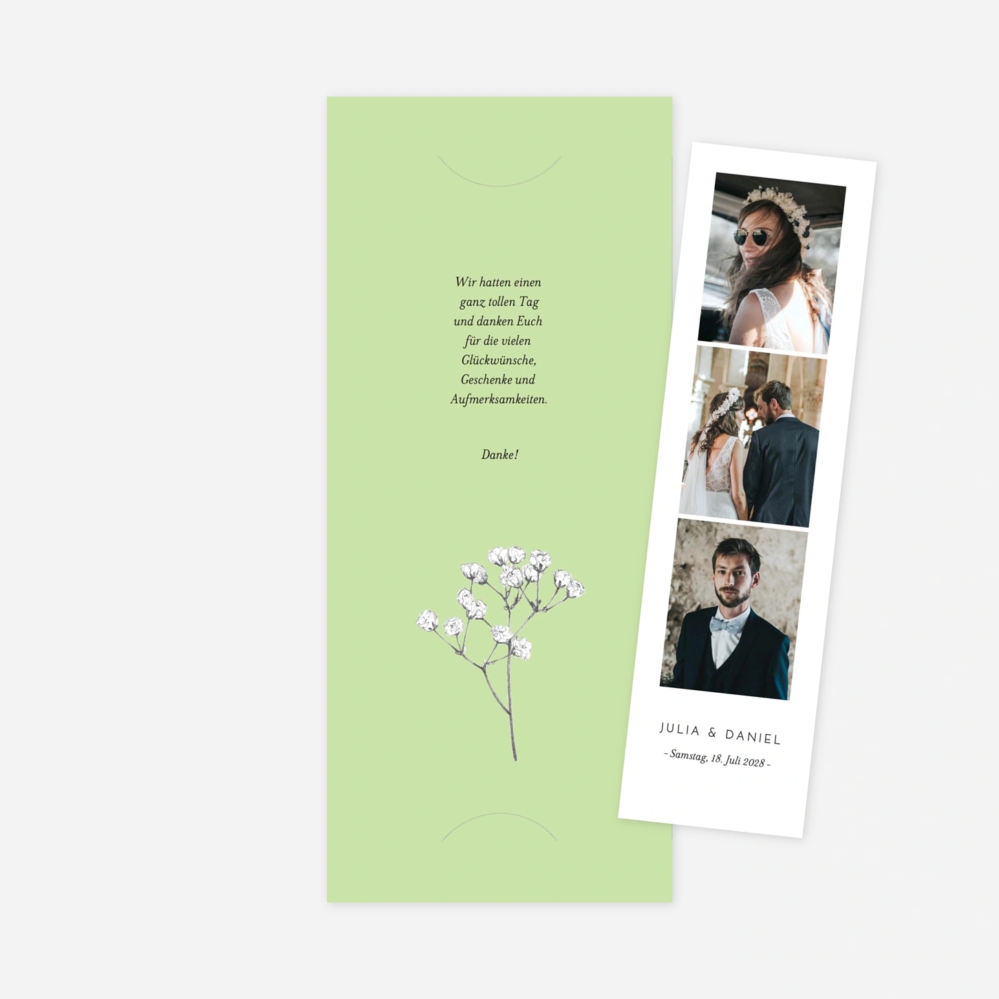 Dankeskarte Hochzeit Botanik