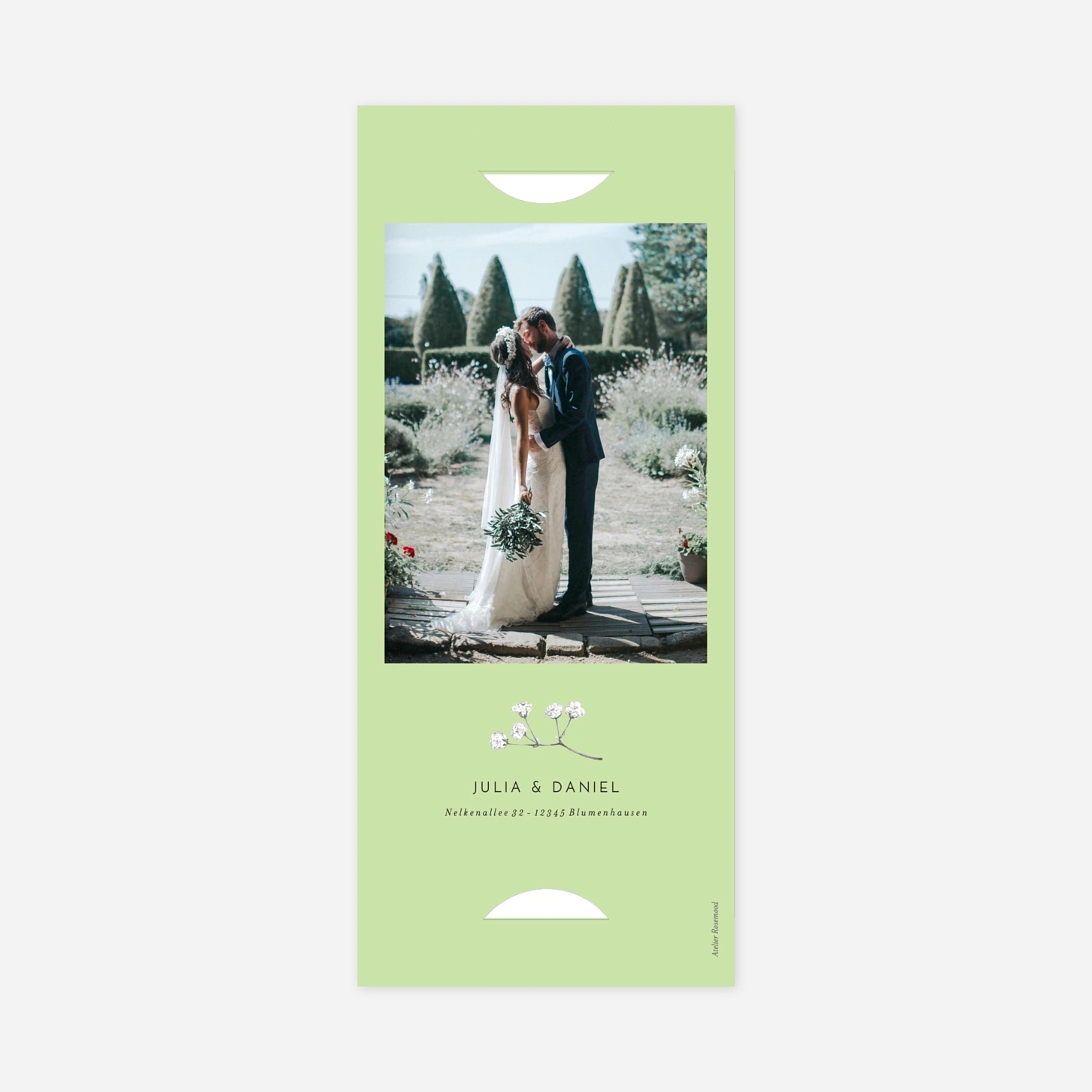 Dankeskarte Hochzeit Botanik