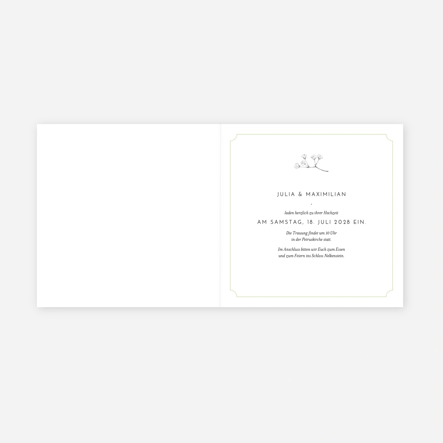 Hochzeitseinladung Botanik