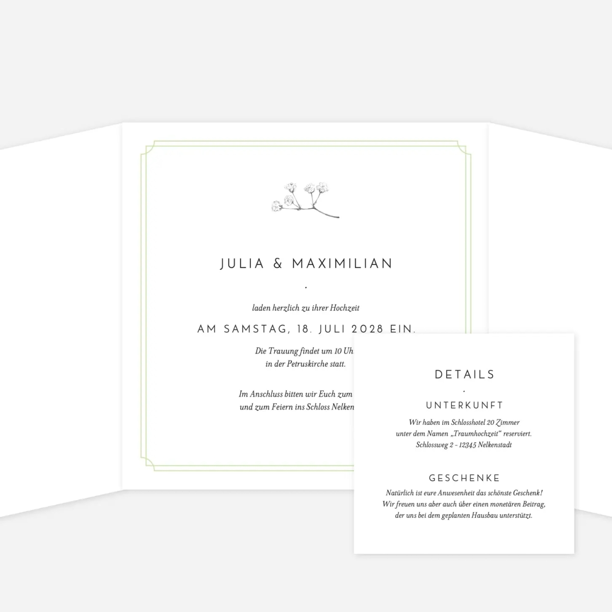 Hochzeitseinladung Botanik