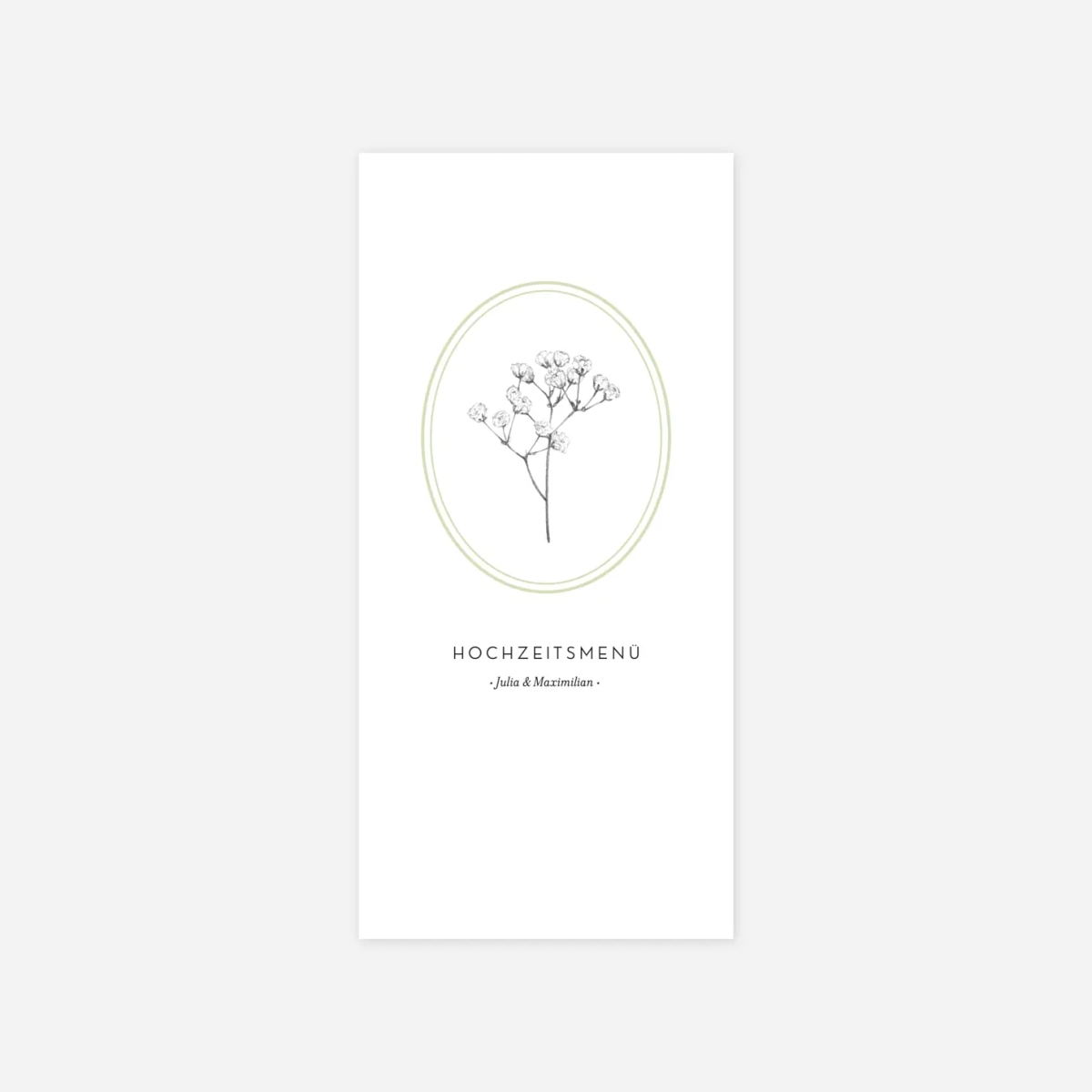 Menükarte Hochzeit Botanik