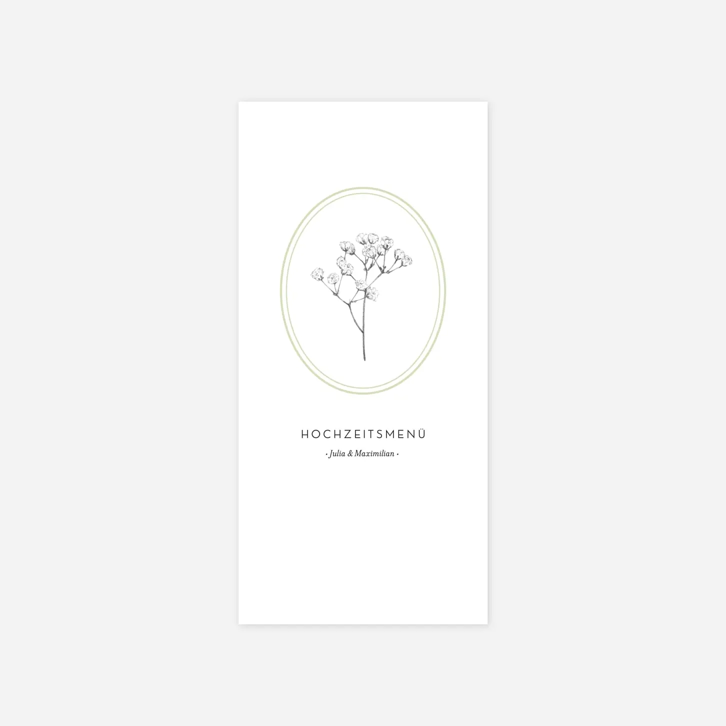 Menükarte Hochzeit Botanik