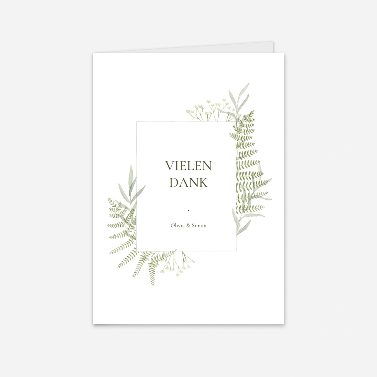 Dankeskarte Hochzeit Botanic