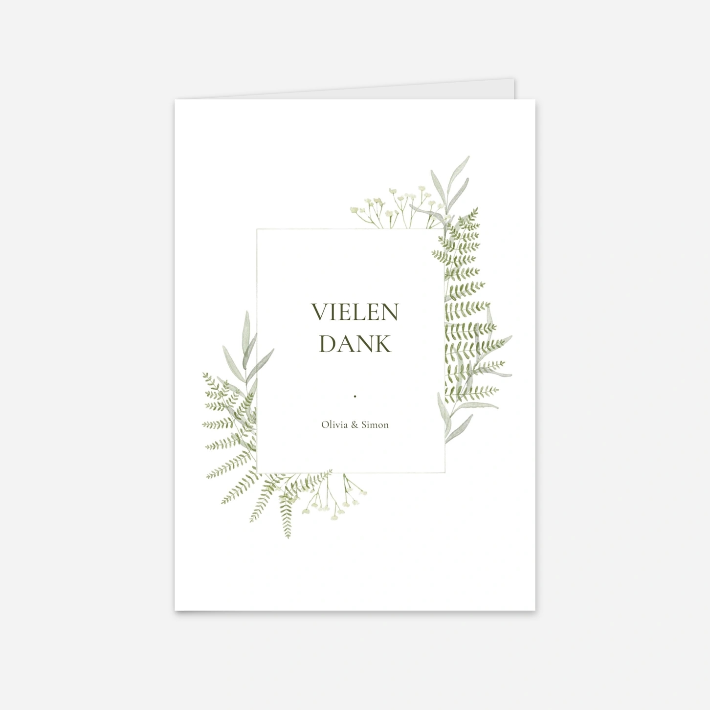 Dankeskarte Hochzeit Botanic