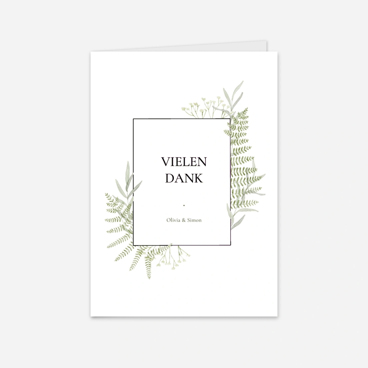Dankeskarte Hochzeit Botanic