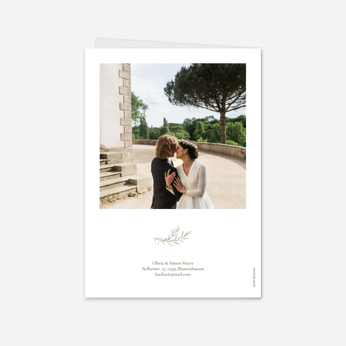 Dankeskarte Hochzeit Botanic