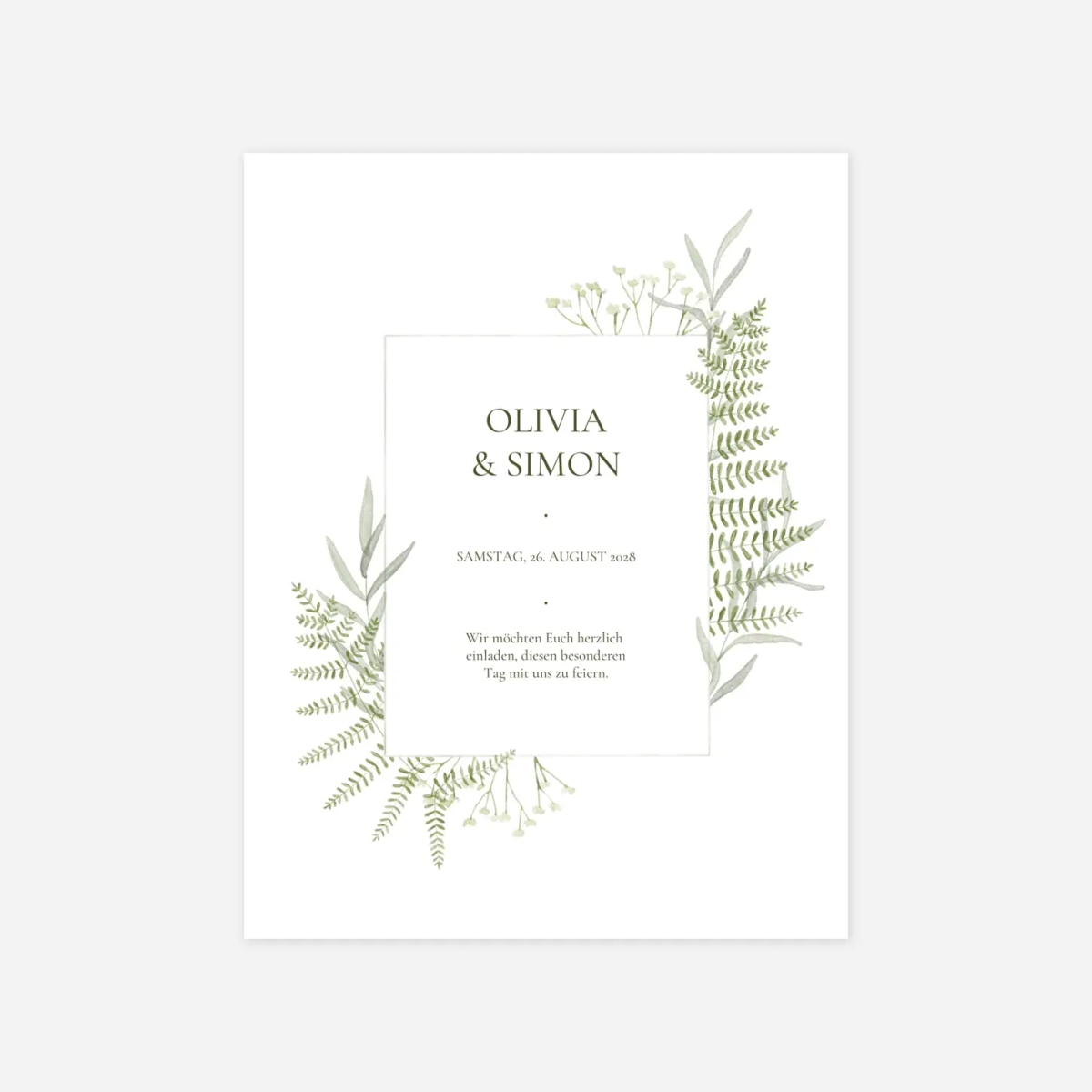 Hochzeitseinladung Botanic