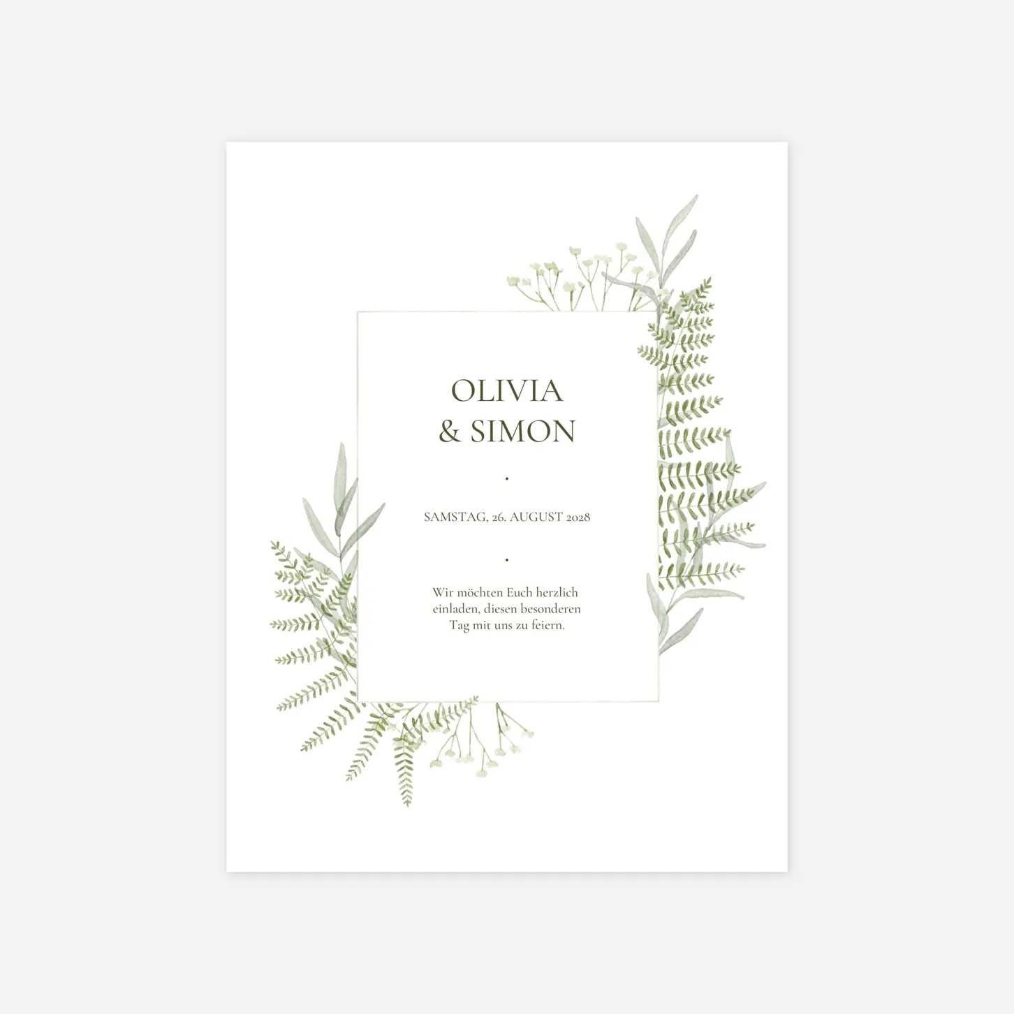 Hochzeitseinladung Botanic