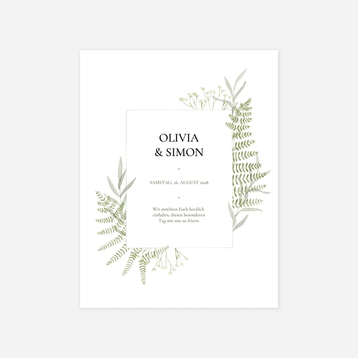 Hochzeitseinladung Botanic