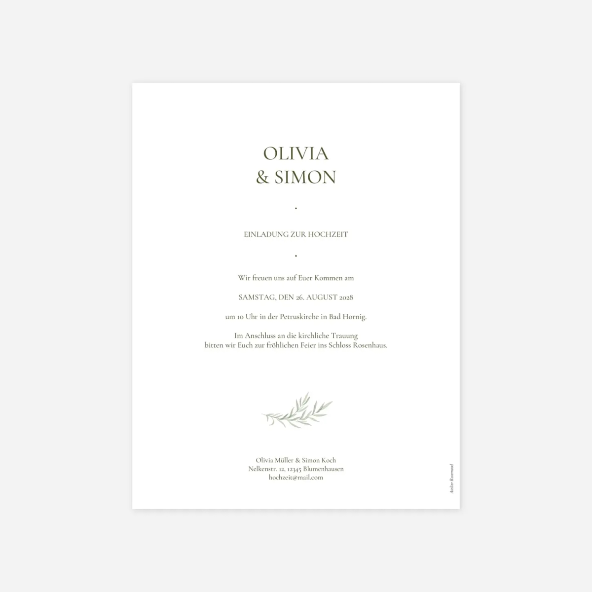 Hochzeitseinladung Botanic