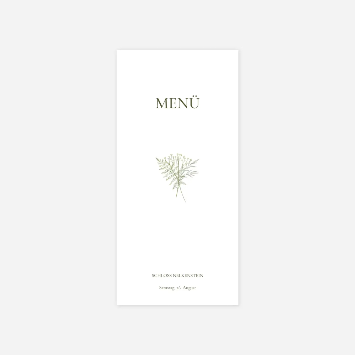 Menükarte Hochzeit Botanic