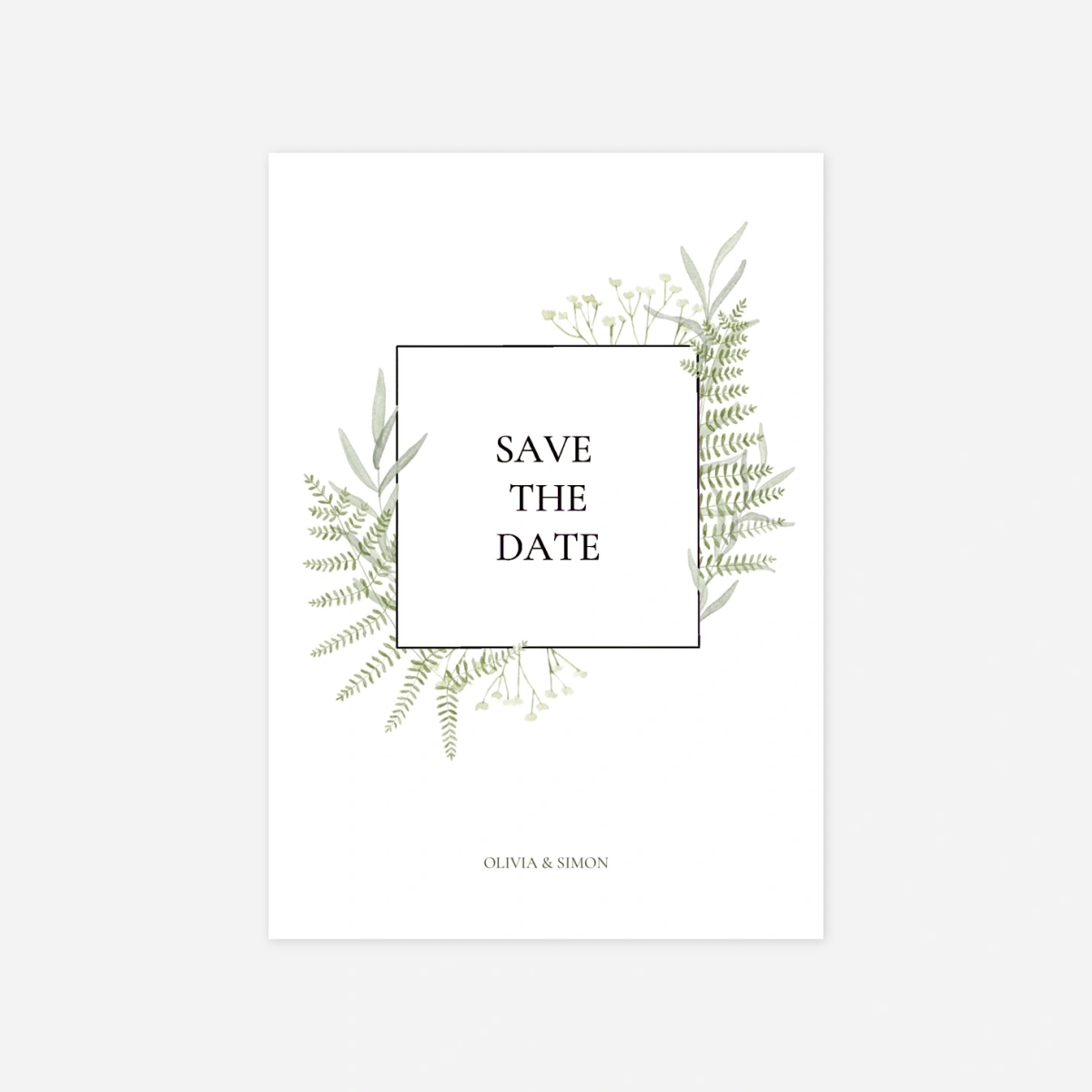 Save-the-Date Karte Botanic