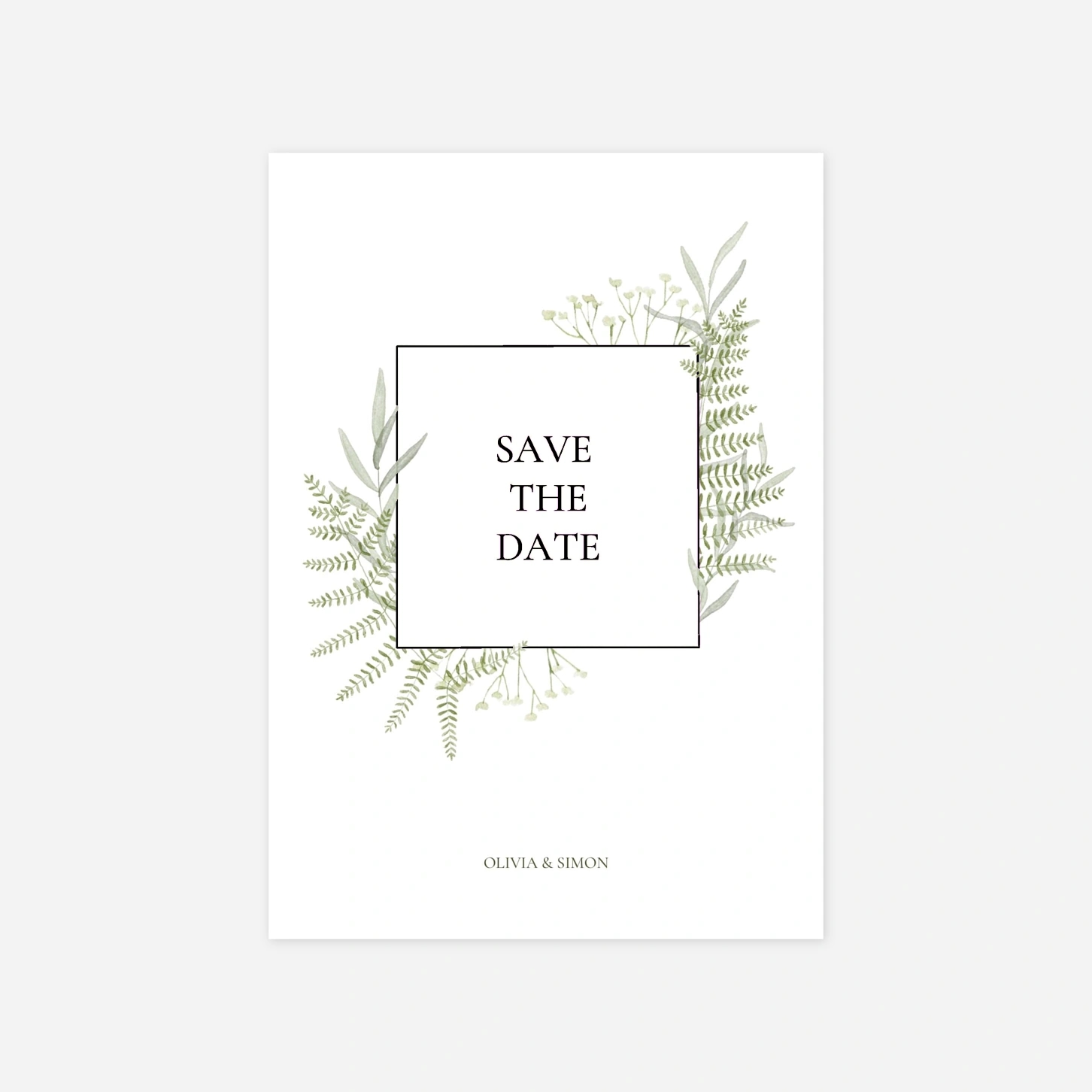 Save-the-Date Karte Botanic