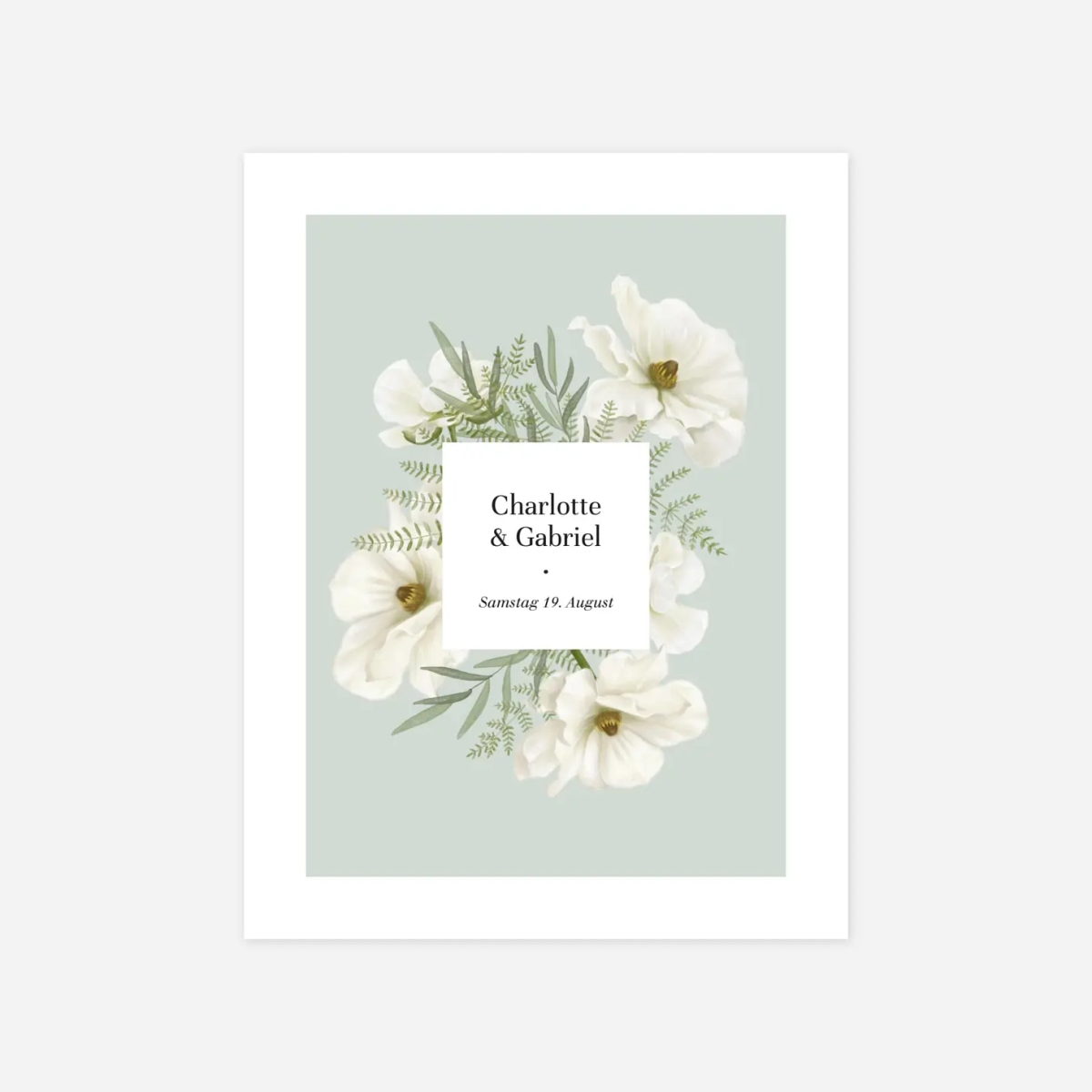 Hochzeitseinladung Blumig