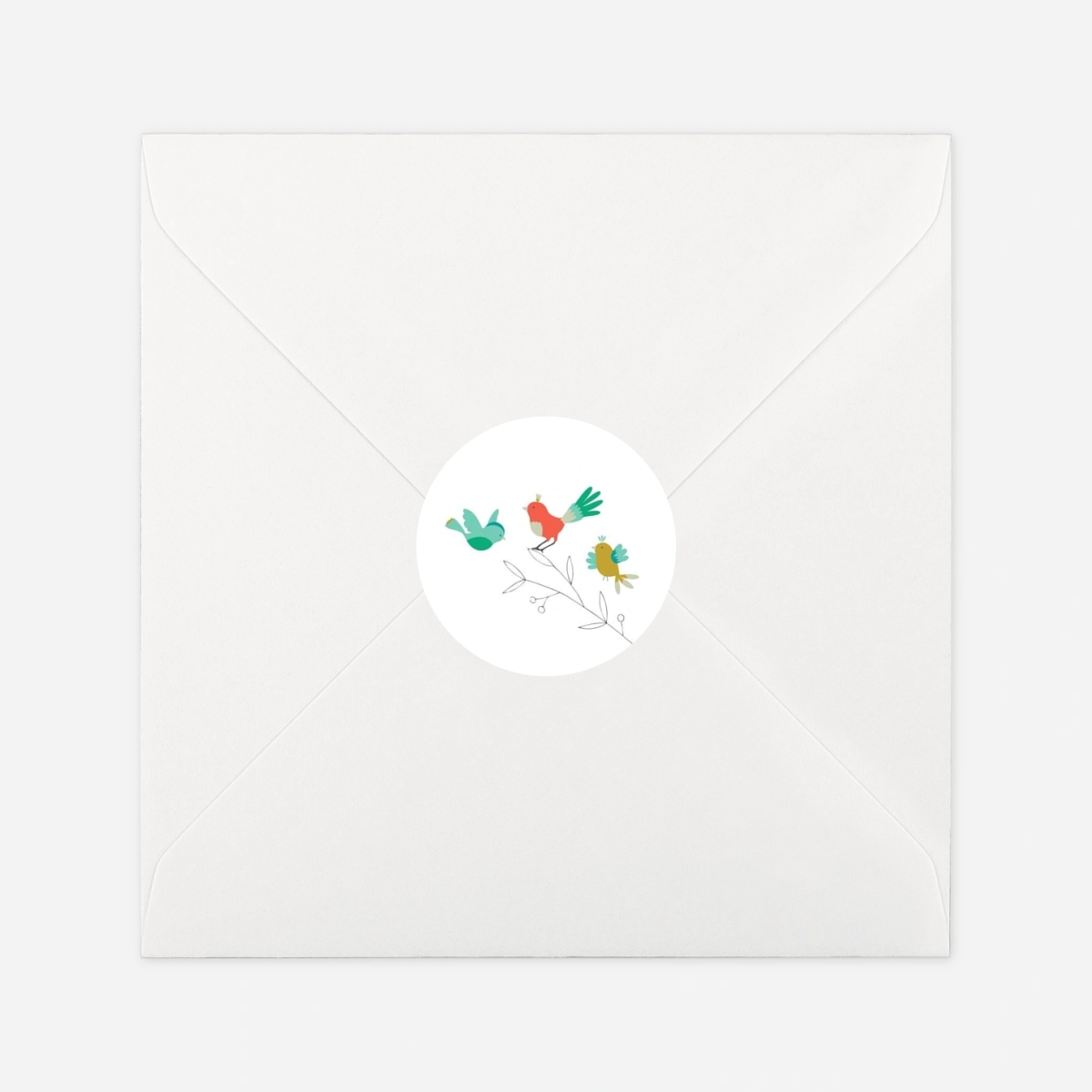 Aufkleber Kommunion Konfirmation Bunte Vögel