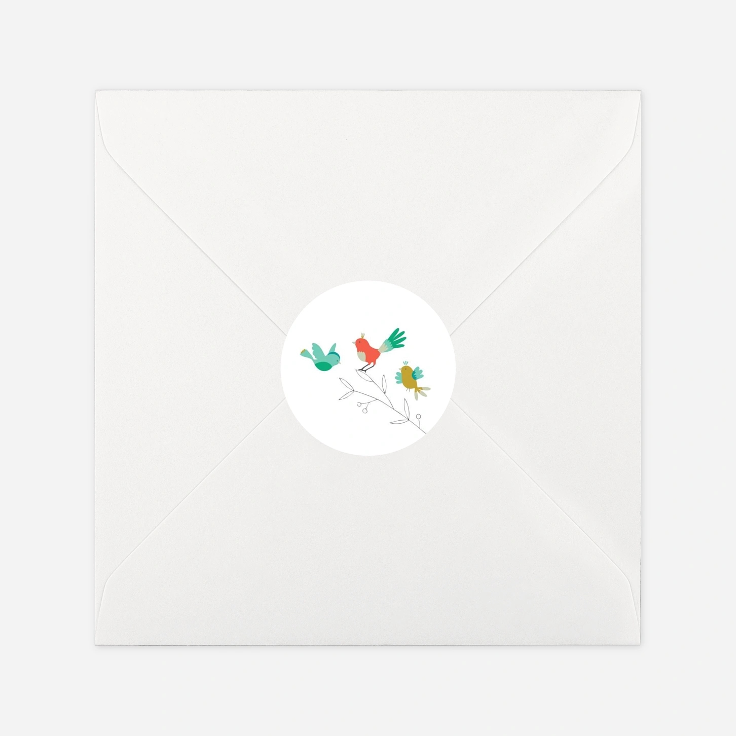 Aufkleber Kommunion Konfirmation Bunte Vögel