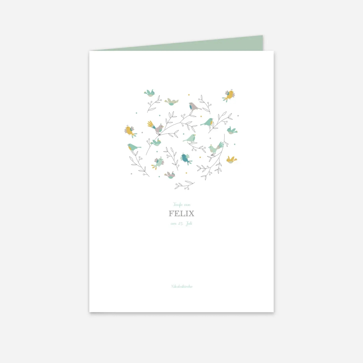 Kirchenheft Taufe Bunte Vögel