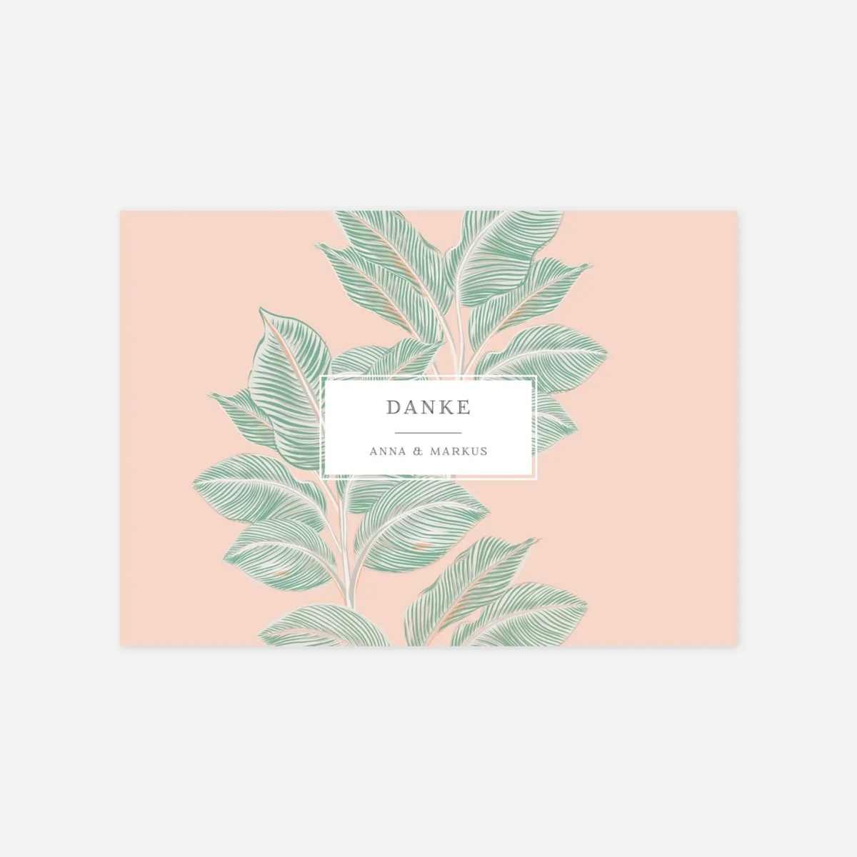 Dankeskarte Hochzeit Calathea