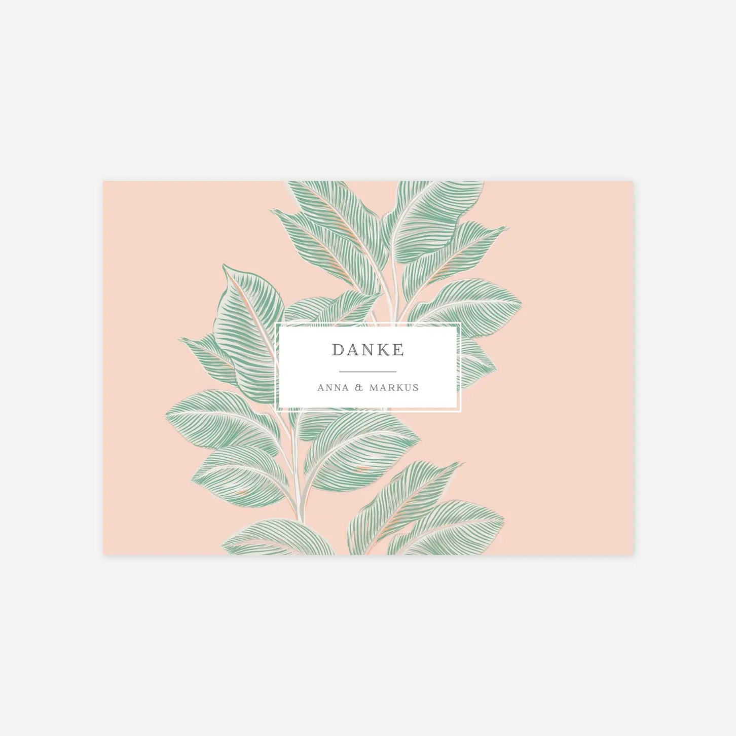 Dankeskarte Hochzeit Calathea