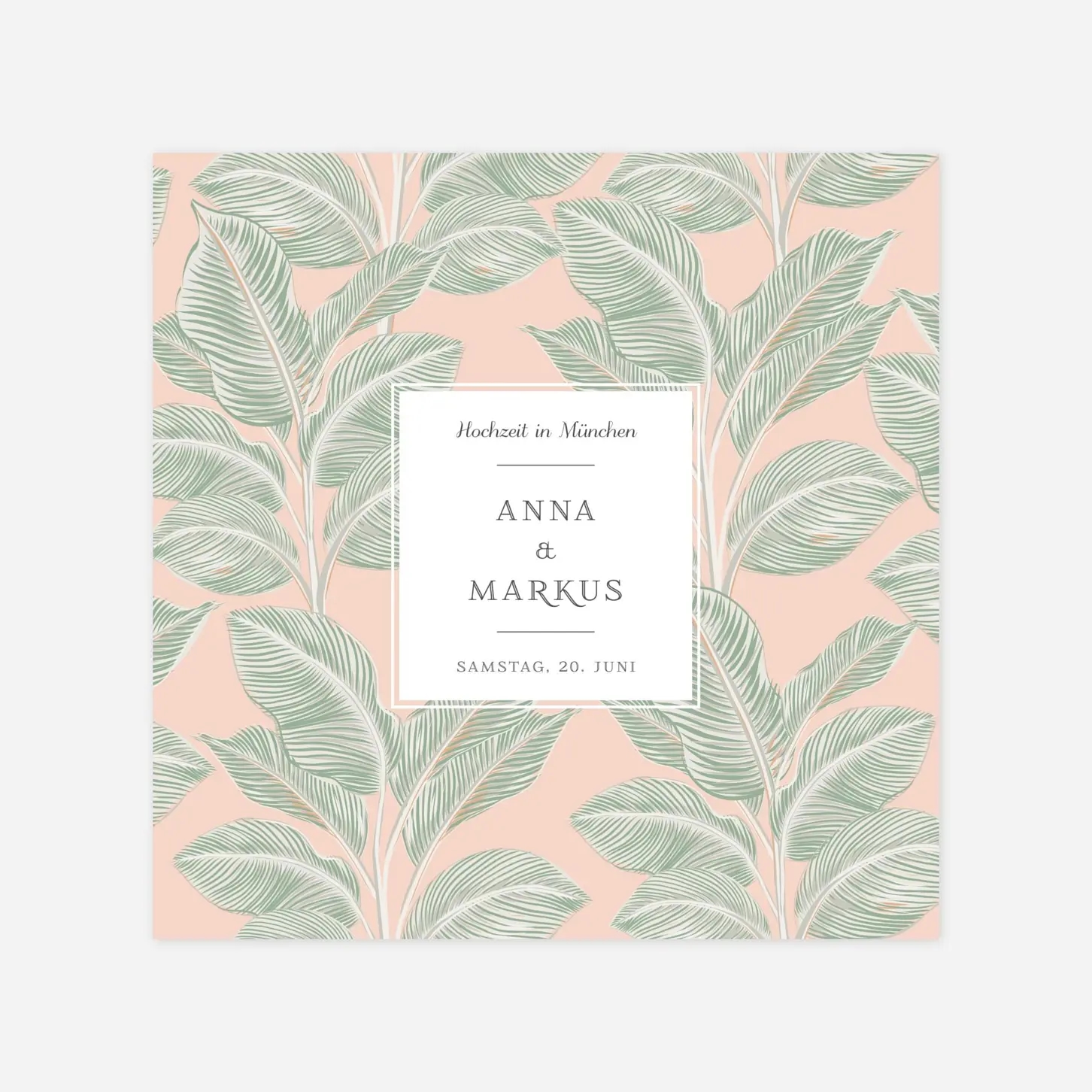 Hochzeitseinladung Calathea