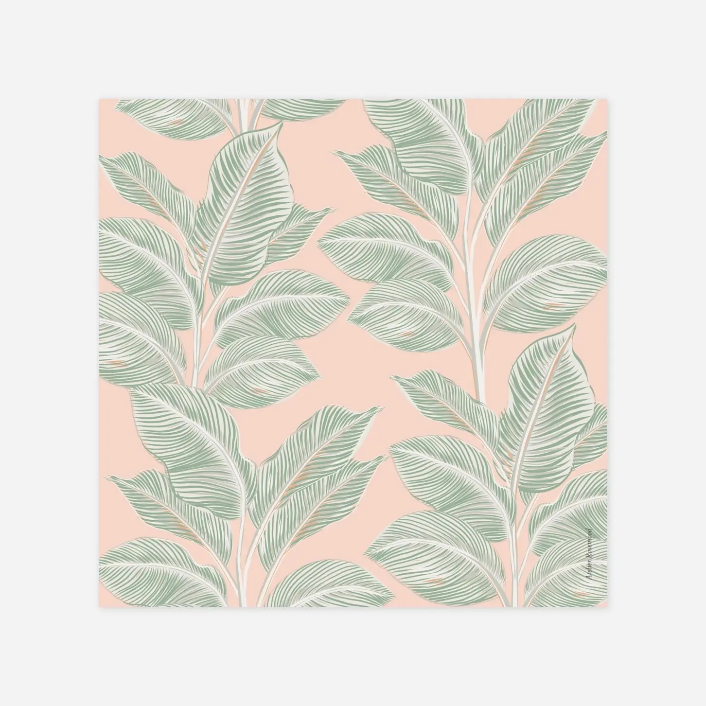 Hochzeit Mini-Einladungskarte Calathea