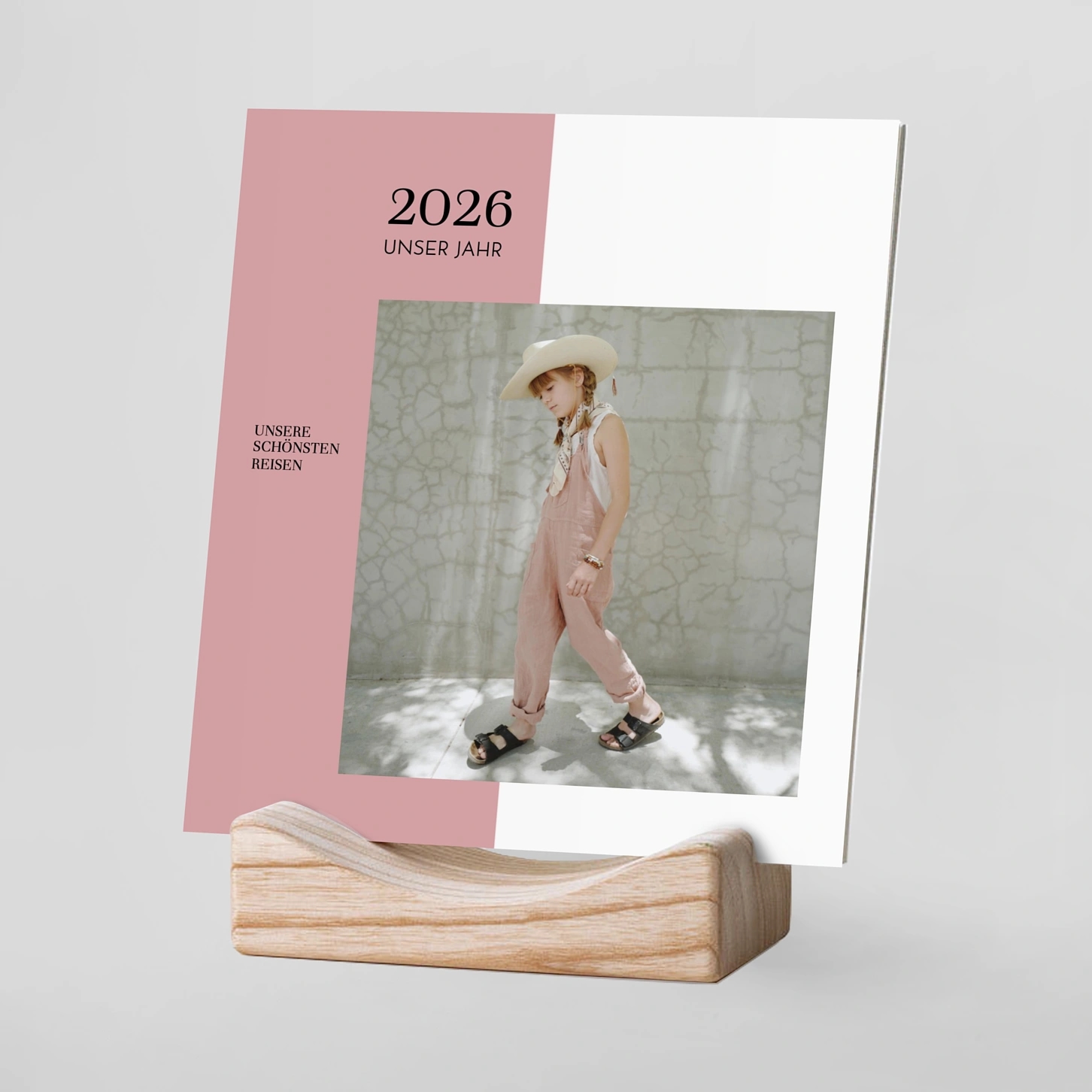 Tischkalender mit Holzfuß Chromatik