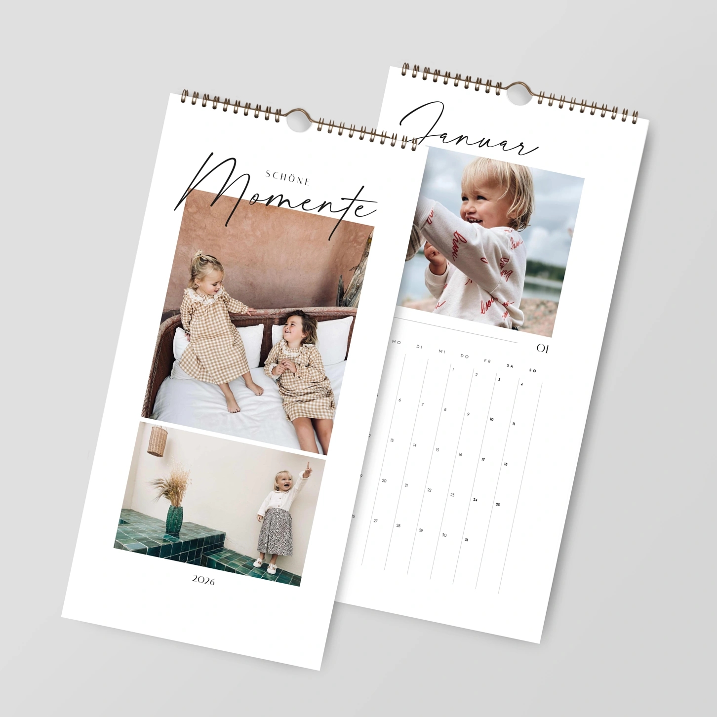 Wandkalender personalisierbare Felder Clean Script