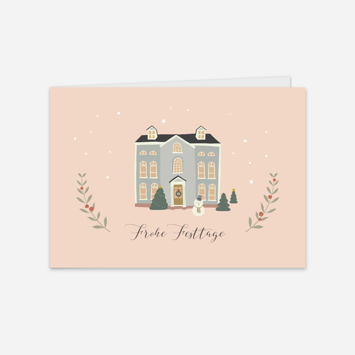 Weihnachtskarte Cottages