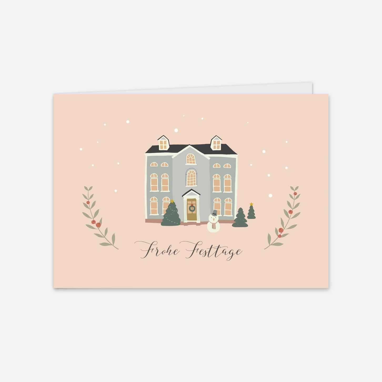 Weihnachtskarte Cottages