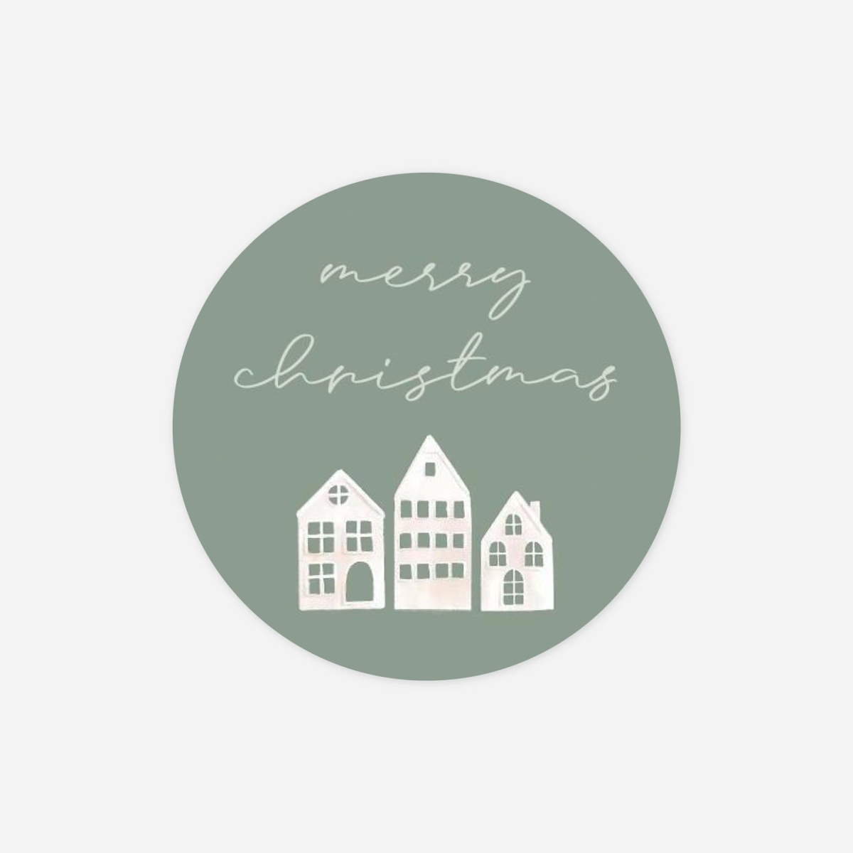 Geschenkaufkleber Weihnachten Dorfzauber