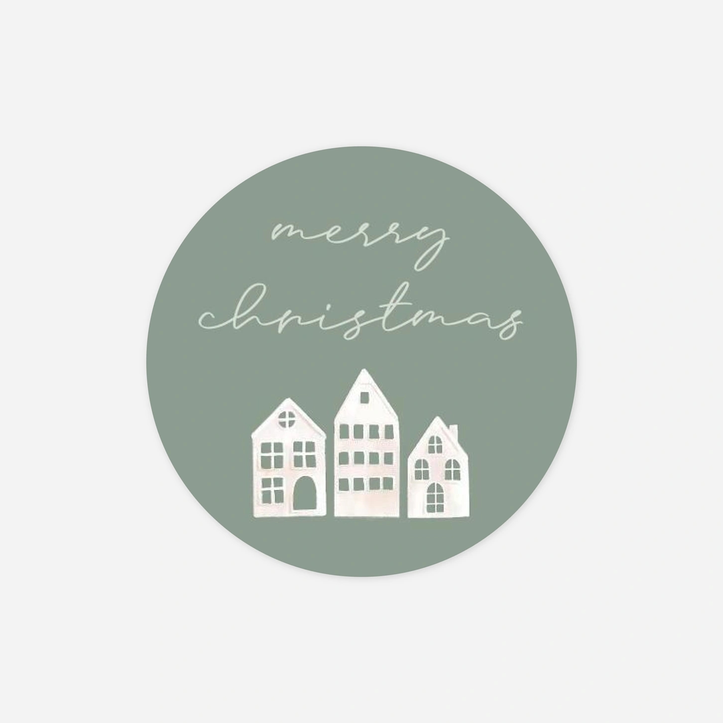 Geschenkaufkleber Weihnachten Dorfzauber