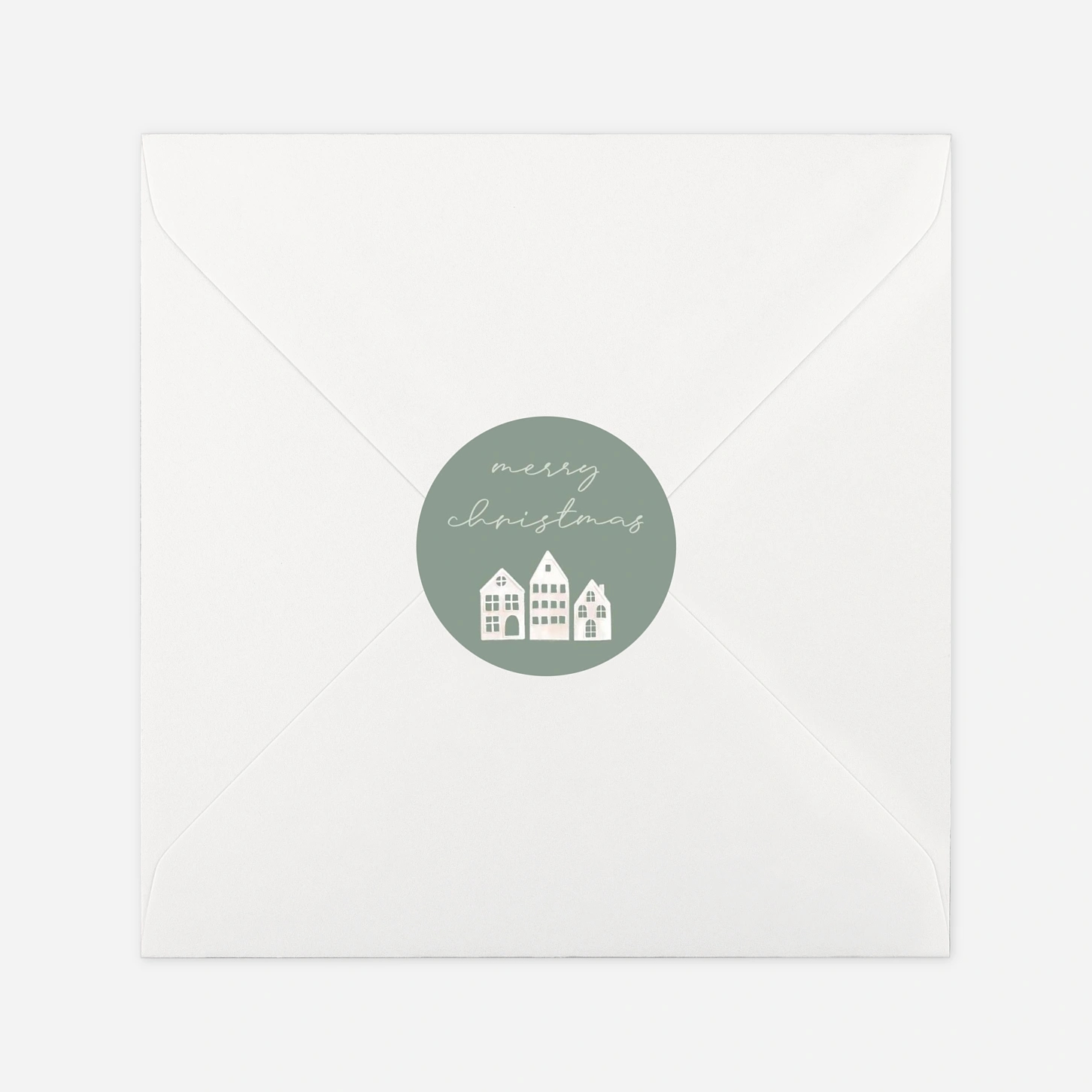 Geschenkaufkleber Weihnachten Dorfzauber