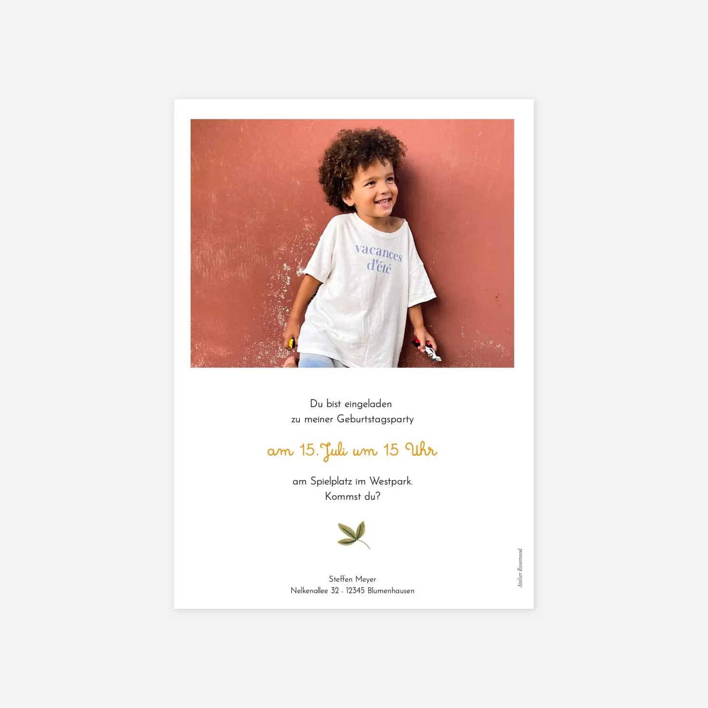 Kindergeburtstagseinladung Dino