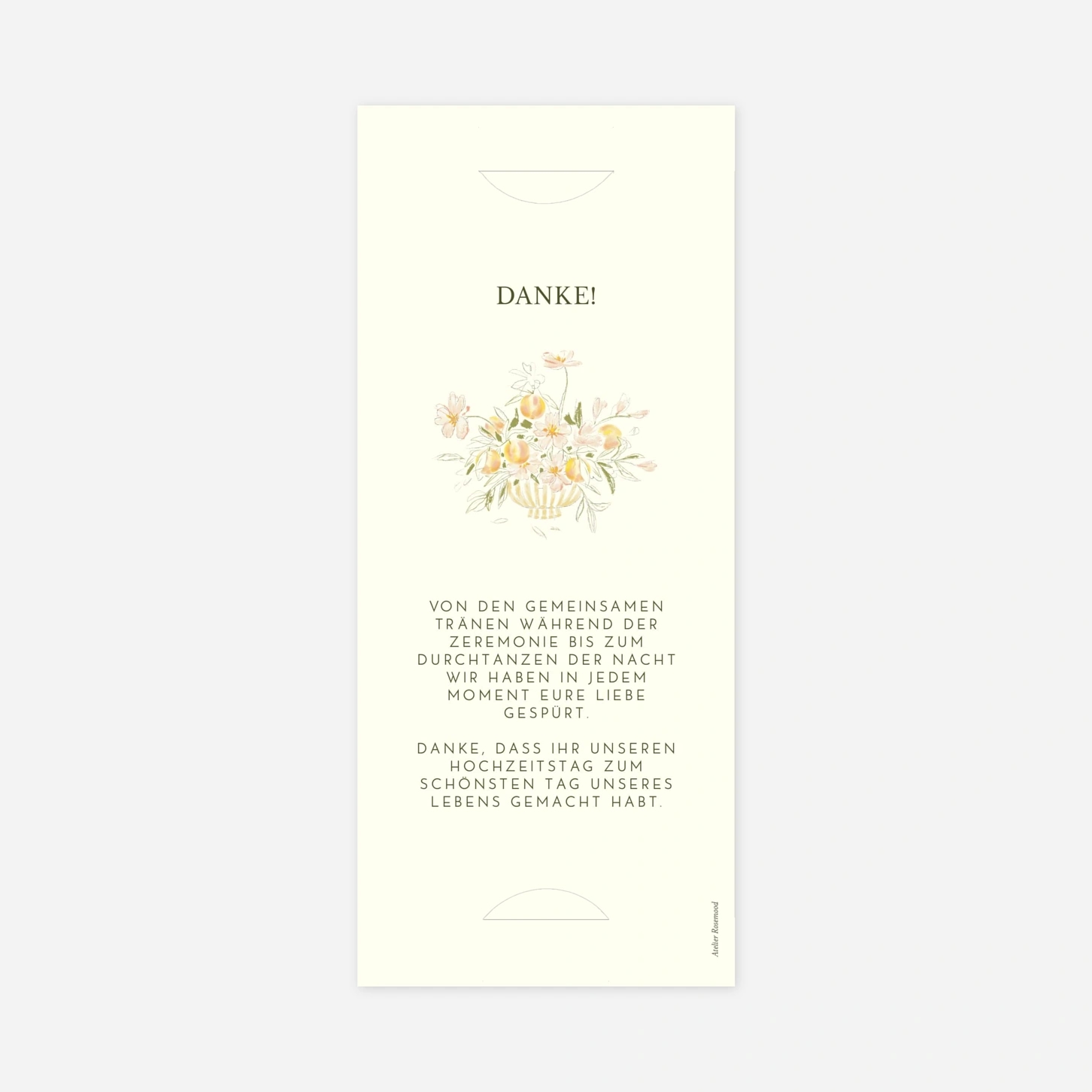 Dankeskarte Hochzeit Dolce Amore