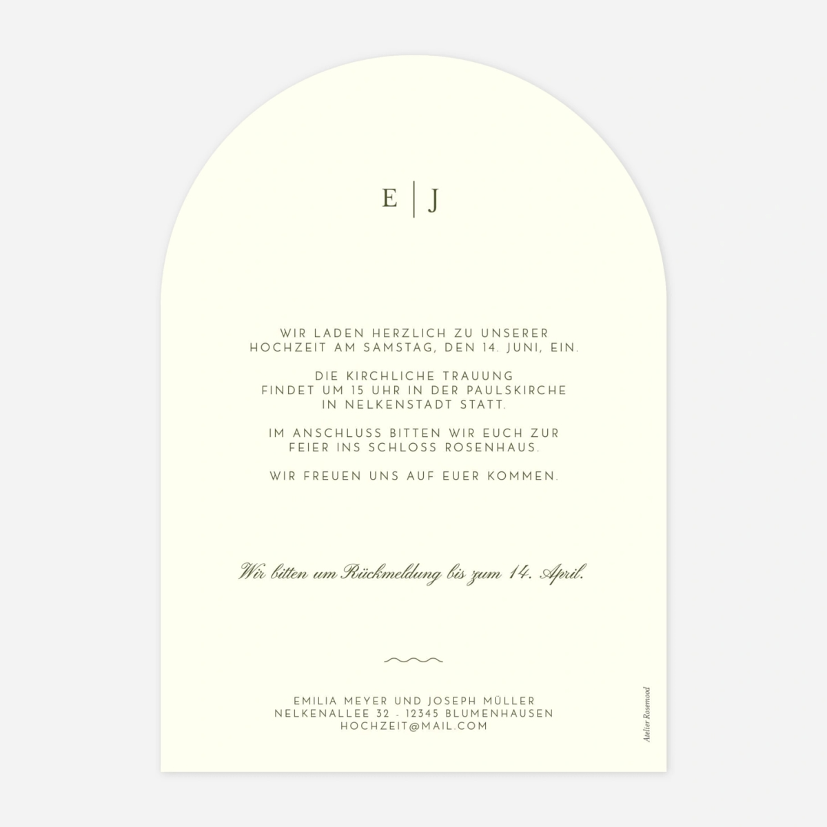 Hochzeitseinladung Dolce Amore