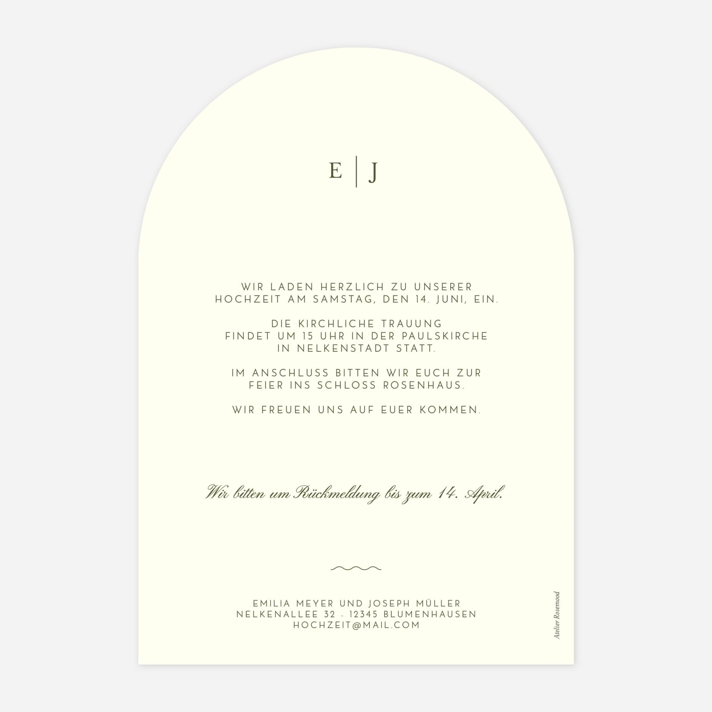 Hochzeitseinladung Dolce Amore