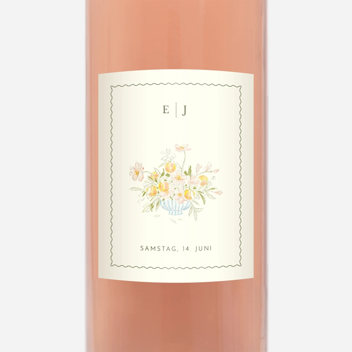 Flaschenetikett Hochzeit Dolce Amore