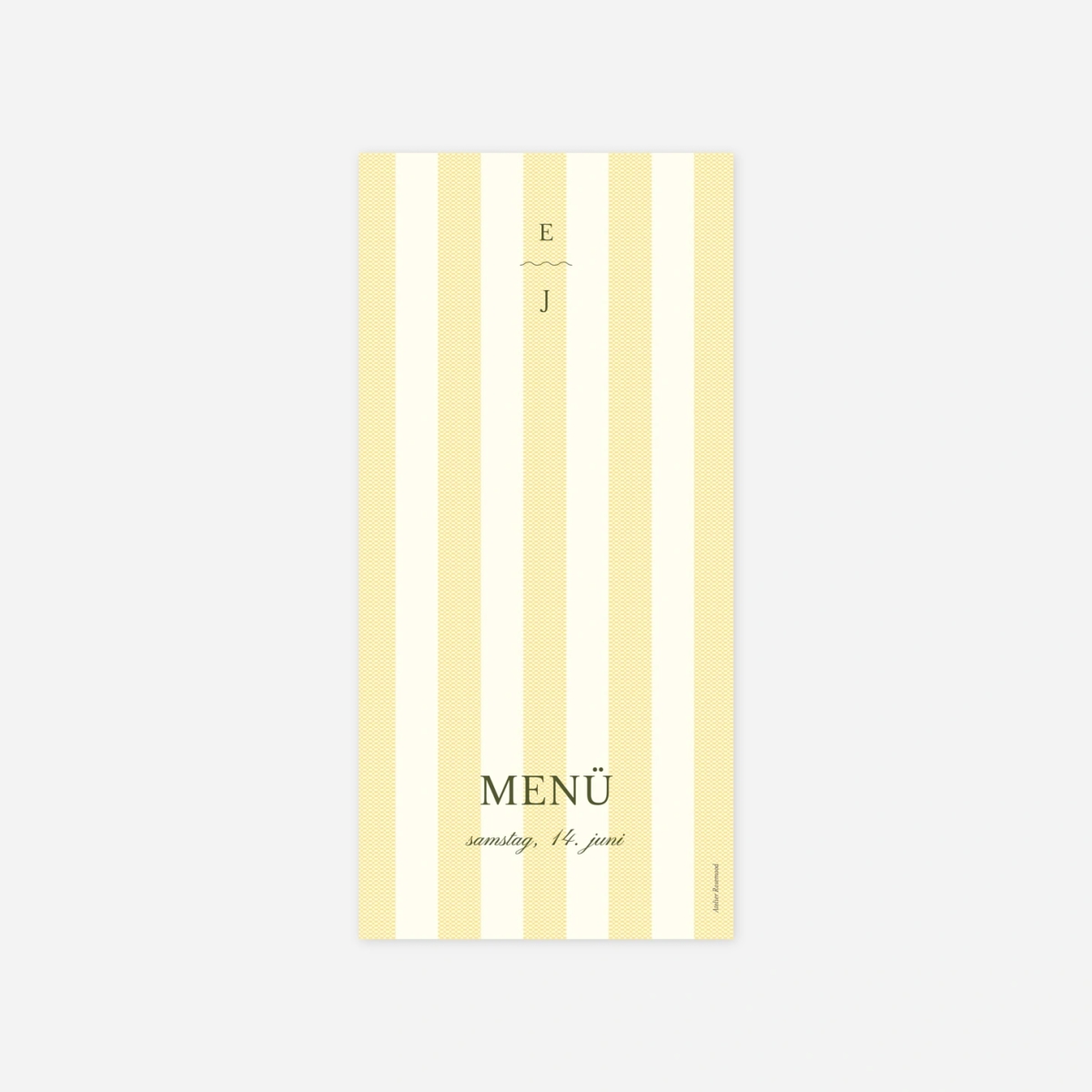 Menükarte Hochzeit Dolce Amore