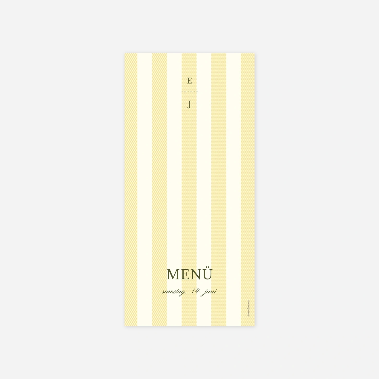 Menükarte Hochzeit Dolce Amore