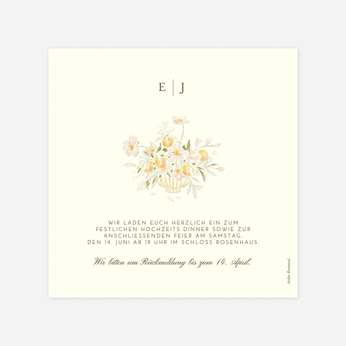 Hochzeit Mini-Einladungskarte Dolce Amore