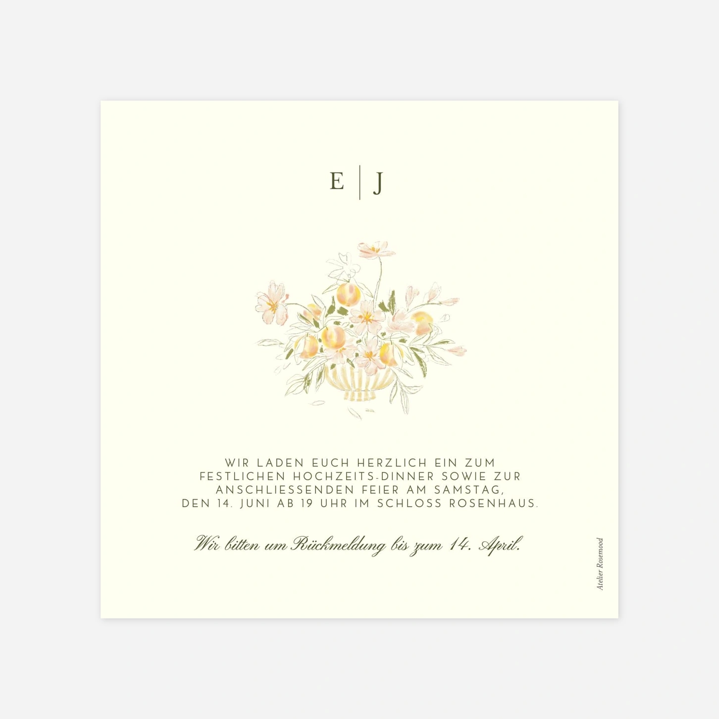 Hochzeit Mini-Einladungskarte Dolce Amore